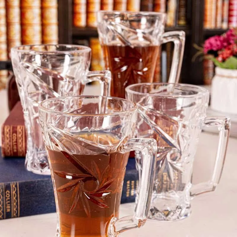 Spirox Glass Coffee Mug (250 mL Each) - Set of Four media 1