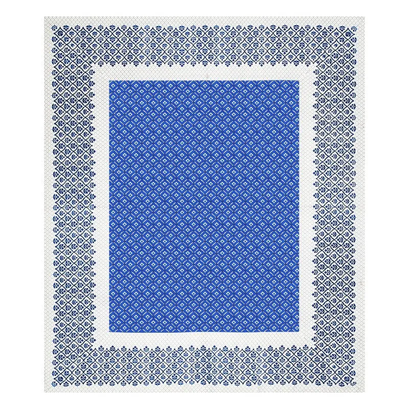 NobleNest Cotton Bedsheet (Blue) - 144 TC media 4