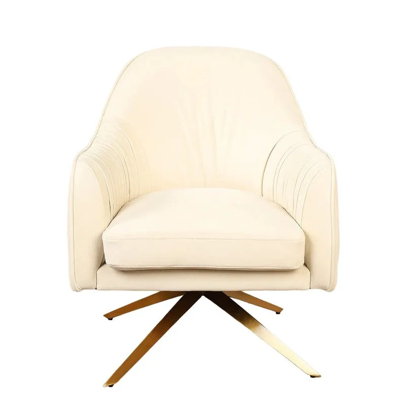 Vyntra Neem Wood Accent Chair - White media 6