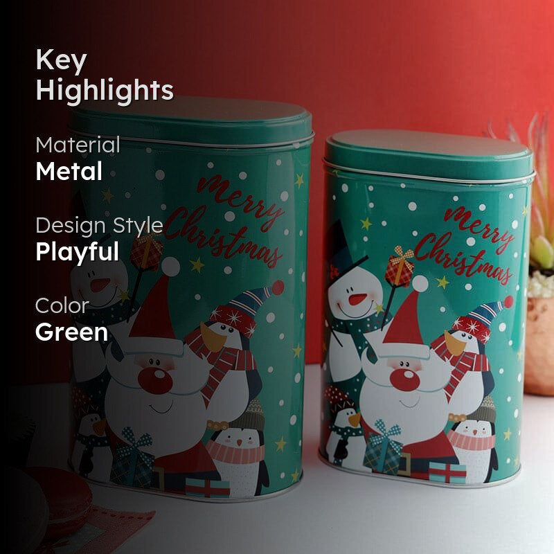 Santa Dolly Storage Container (500 mL/750 mL) - Set Of Two media 2