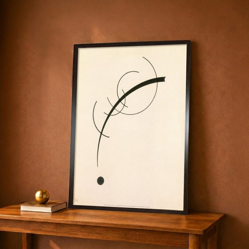 Free Curve to the Point Accompanying Sound of Geometric Curvesby Wassily Kandinsky Canvas Wall Painting - 16 x 20 Inches