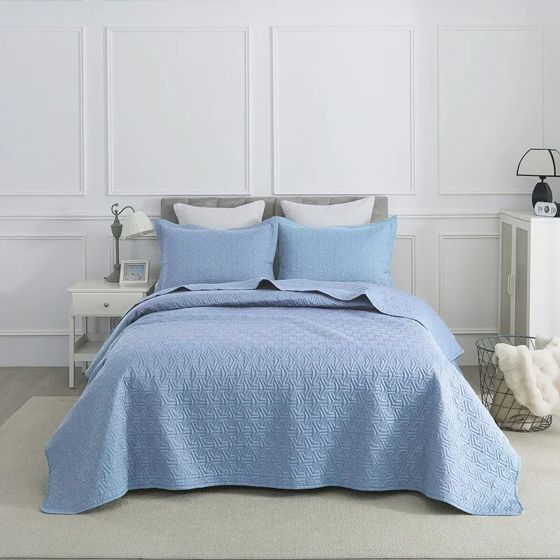 Ocean Blue Bed Cover media 1