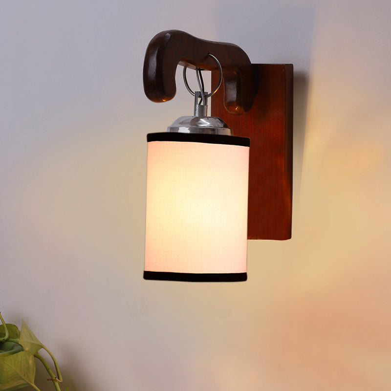 Klarion Edge Wooden Wall Lamp - White