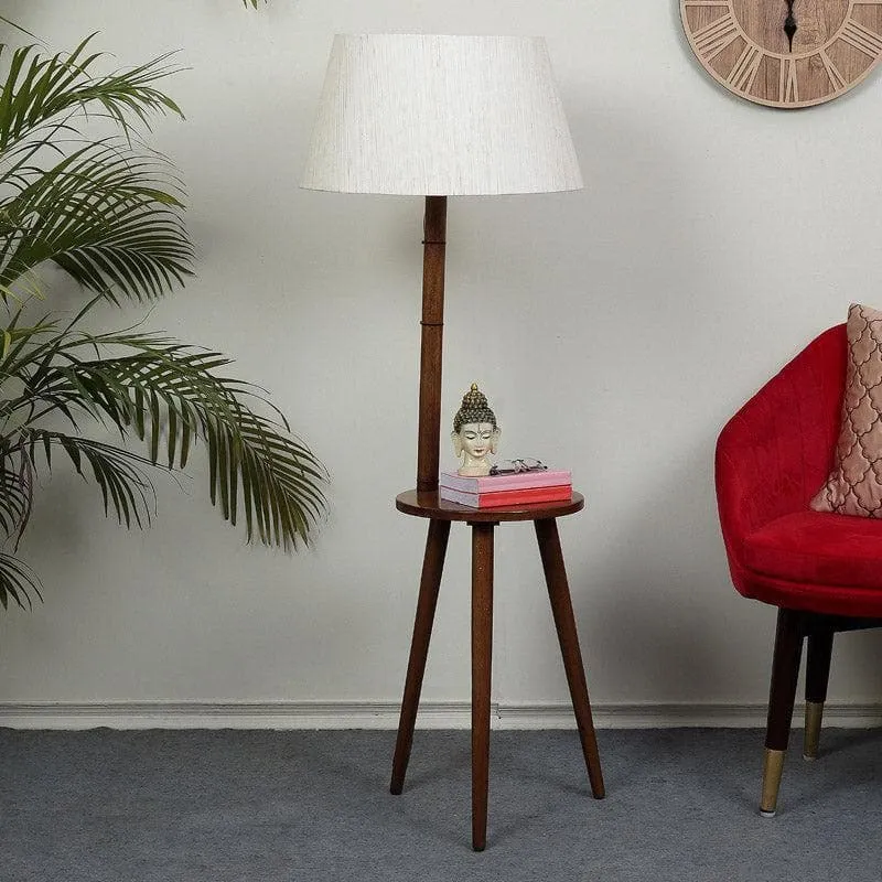 Rosa Miosa Floor Lamp With Shelf - Ivory media 3