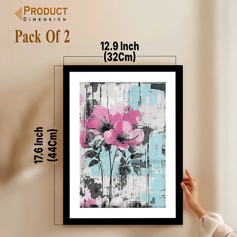 Pink Poppy Dreams Wall Art With Frame - Set Of Two media 10