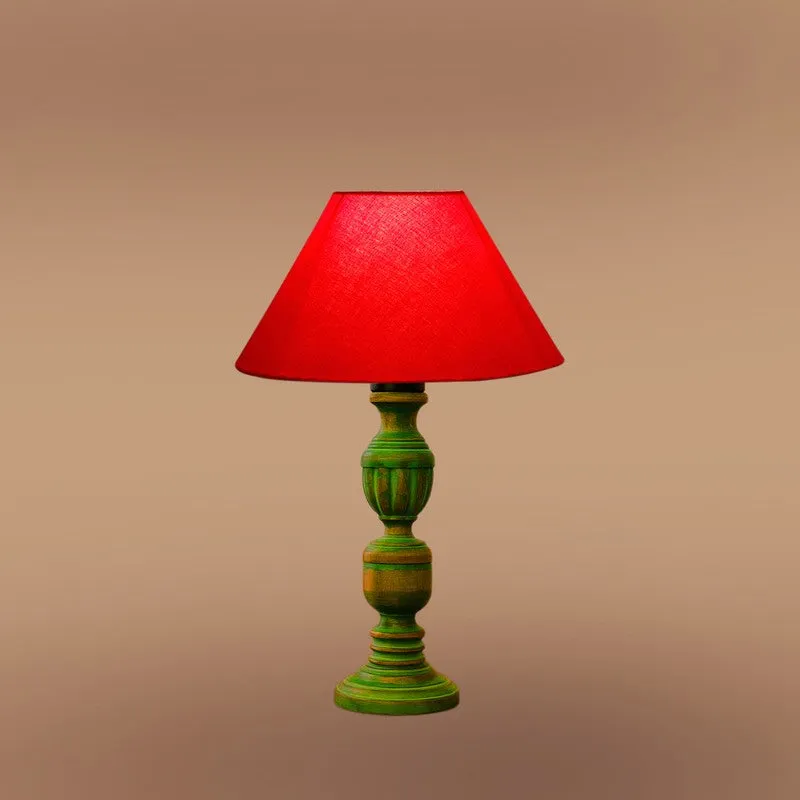 Arvello Elora Wooden Table Lamp - Red media 6