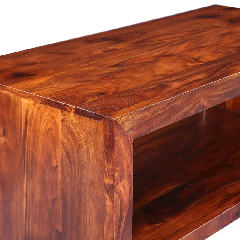 Borvon Sheesham Wooden Center Table - Brown media 6