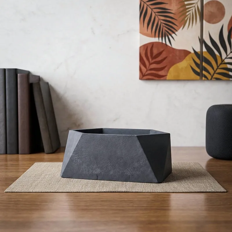 Trapex Concrete Planter - Black media 1