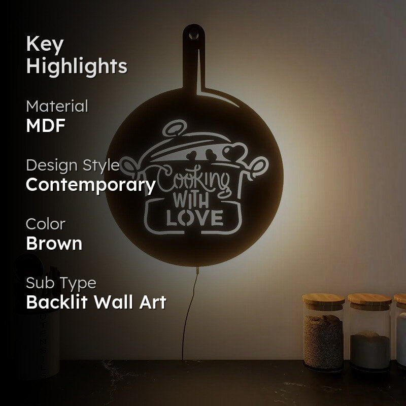 FlavorFrame Backlit MDF Wall Accent media 2