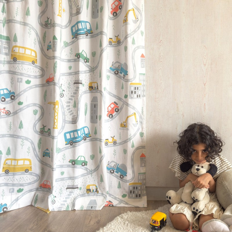 Tranquebar Home Speed Trail Cotton Curtains - Set Of Two media 4
