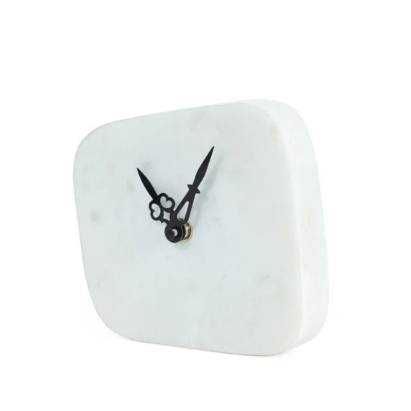 Estora Hand Crafted Marble Table Clock media 5