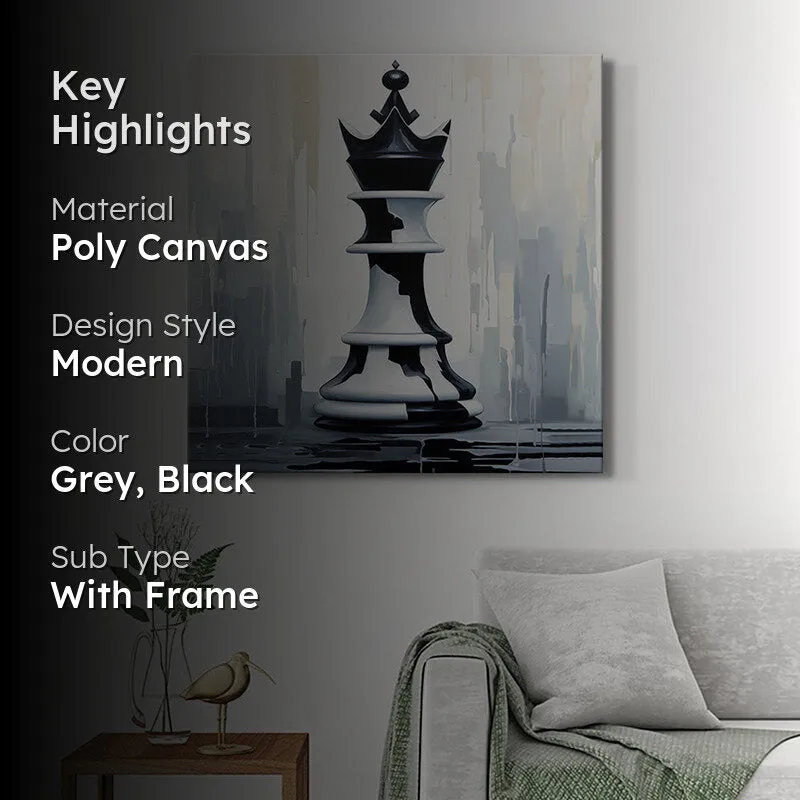 Chess King Monochrome Wall Painting media 2