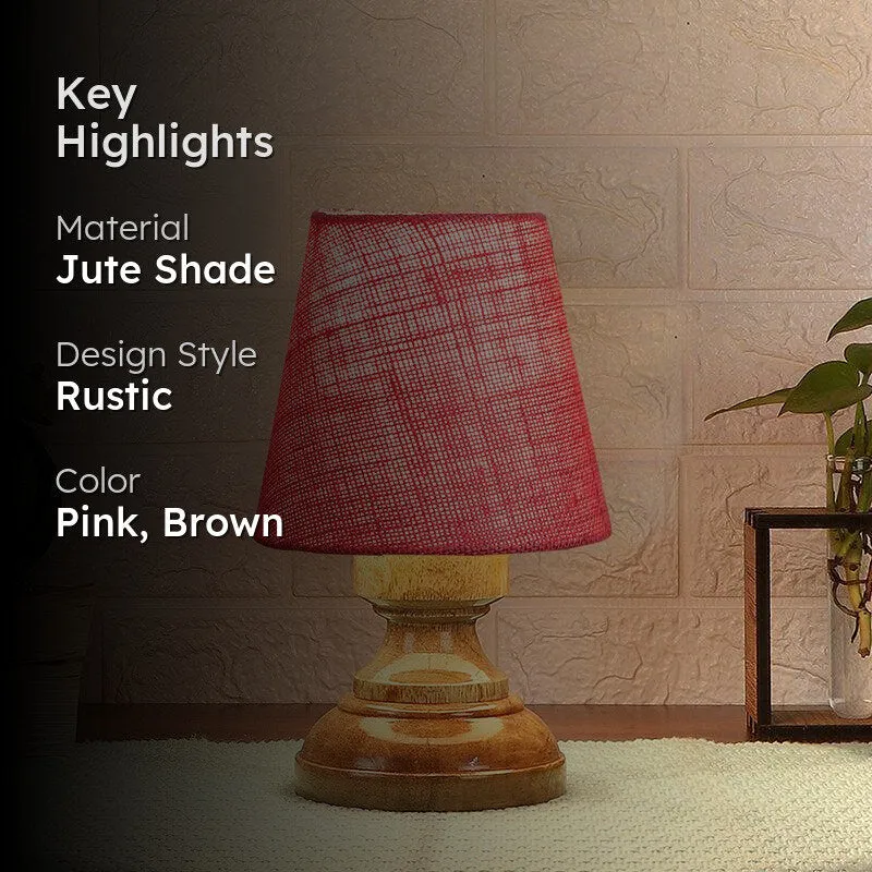 Harolda Jute Table Lamp - Pink,Brown media 2