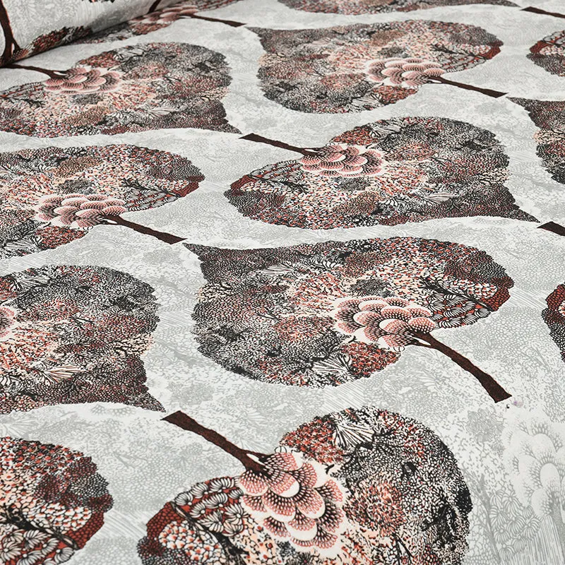 Malati Meadow Floral Cotton Bedsheet (Pink & Beige) - 160 TC media 5