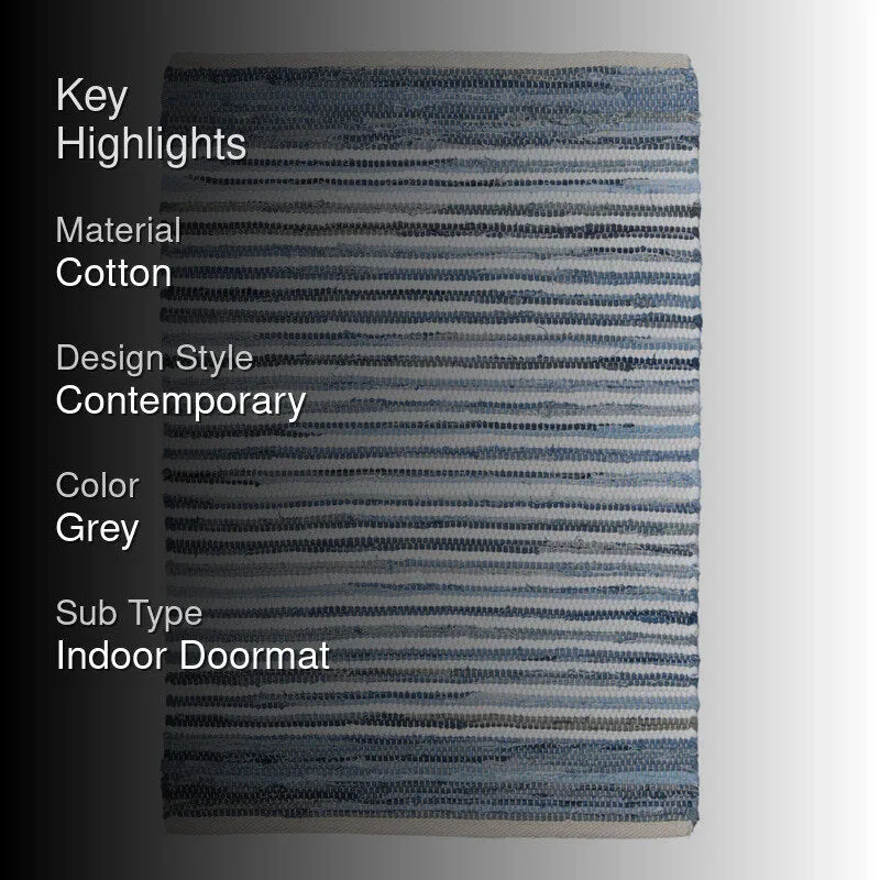 Oaelen Cotton Door Mats - Grey media 2