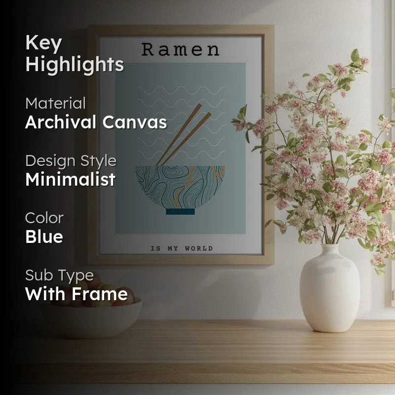 RamenBlue Archival Canvas Wall Art - Brown media 2