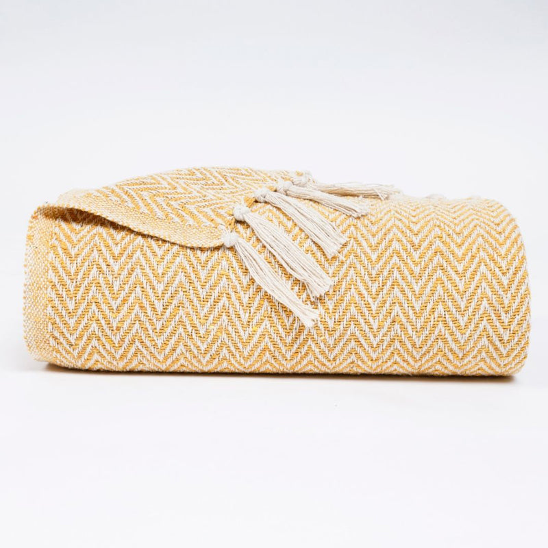 Mocha Wave Throw - Yellow media 3