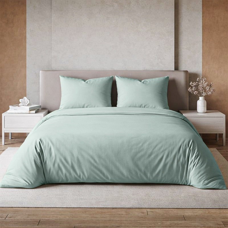 Maison Solid Cotton Bedsheet (Sage Green) - 400 TC