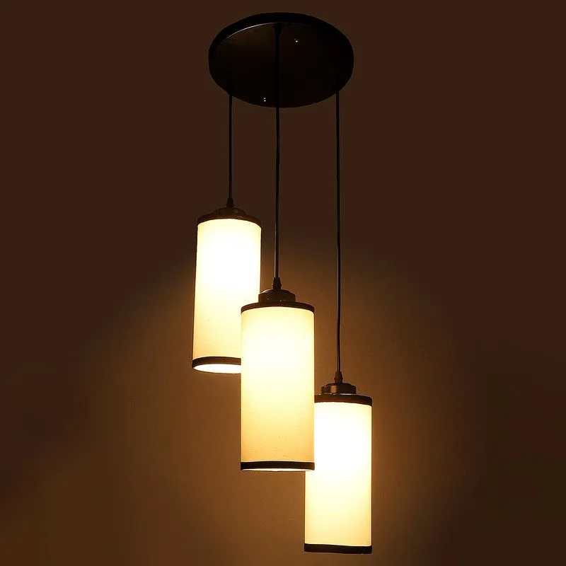 Glowspire Triple Metal Ceiling Lamp - White & Black media 6