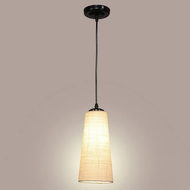 Solarae Metal & Cotton Ceiling Lamp - Grey media 6