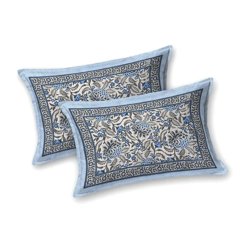 Shapeza Cotton Bedsheet (Blue) - 240 TC media 4