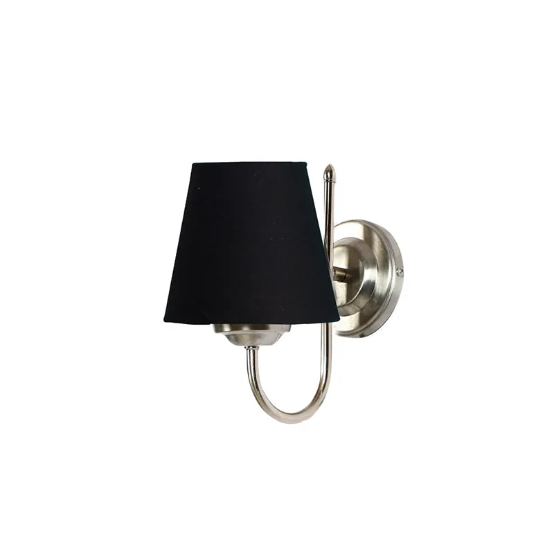 Altura Conical Fabric & Metal Wall Lamp - Black media 5