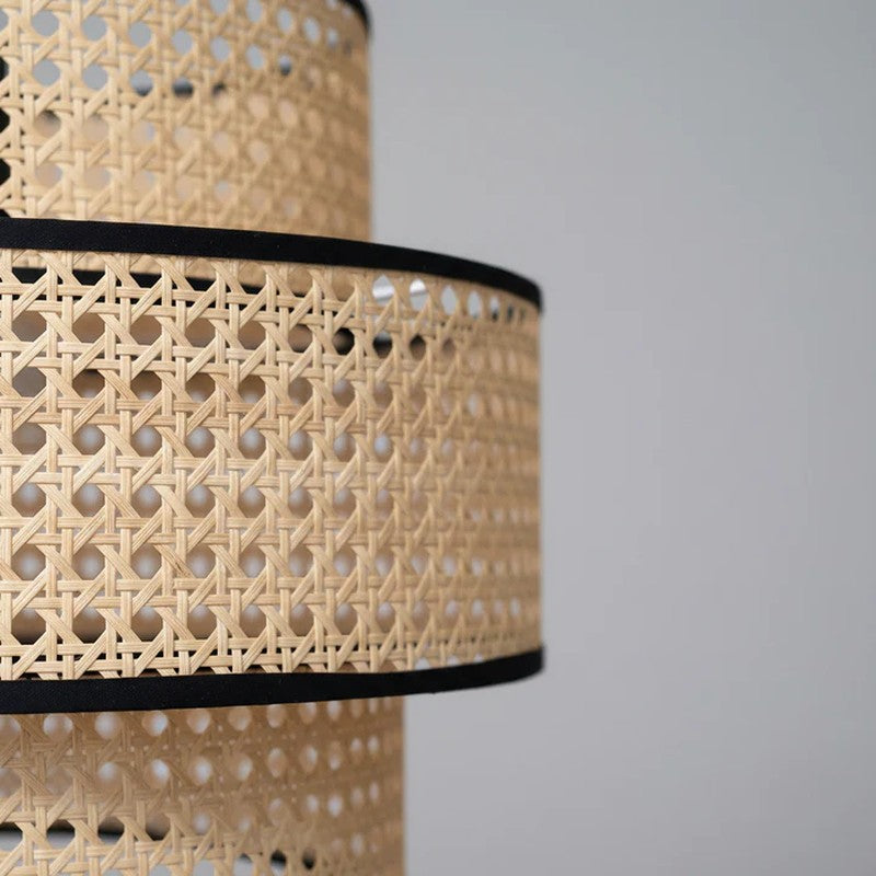 Twin Weave Cane Ceiling Lamp media 5