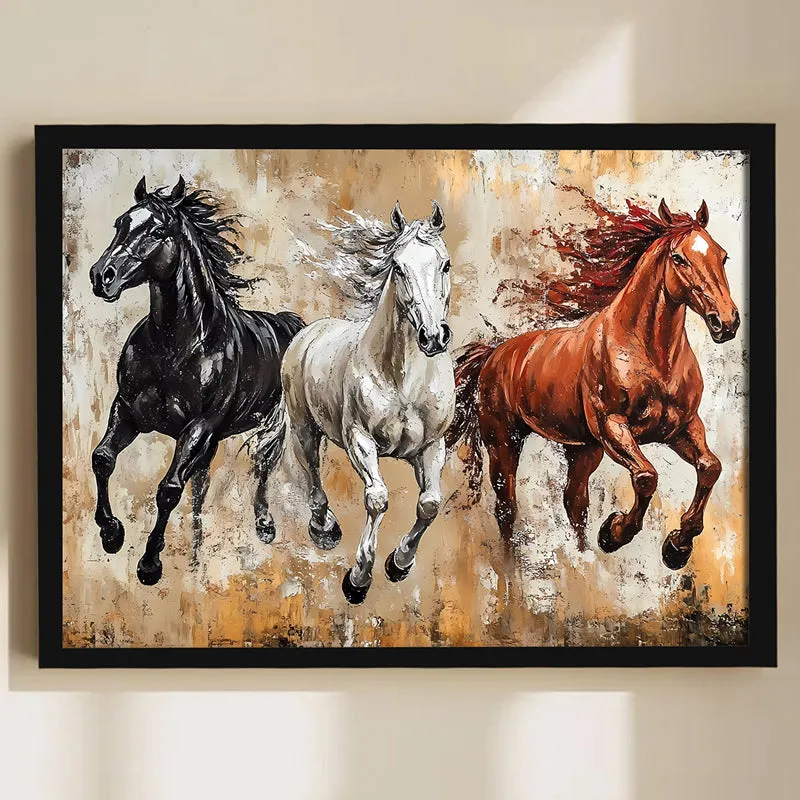 Stallion Trio Wall Art With Frame media 3