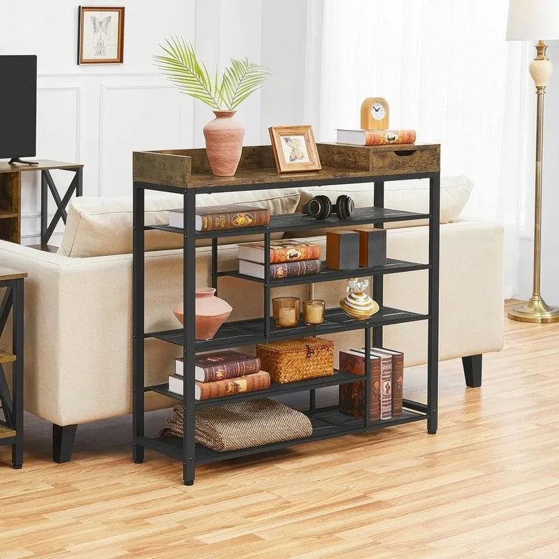 Prism Metal Shoe Rack - Black,Brown media 3