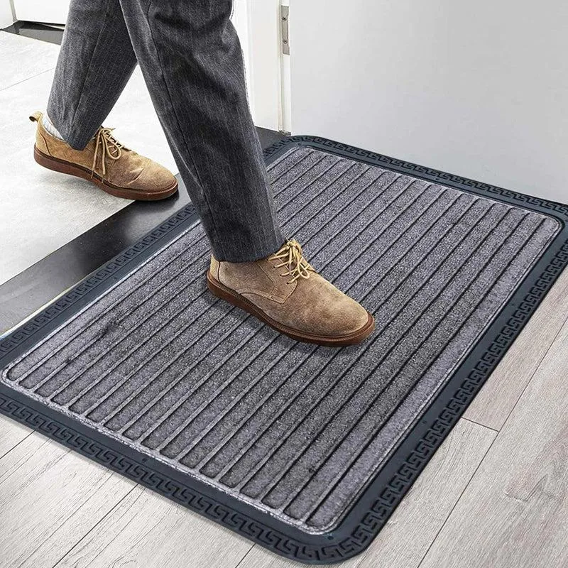 Stepsy Anti-Skid Rubber Rubber Door Mats - Grey media 5