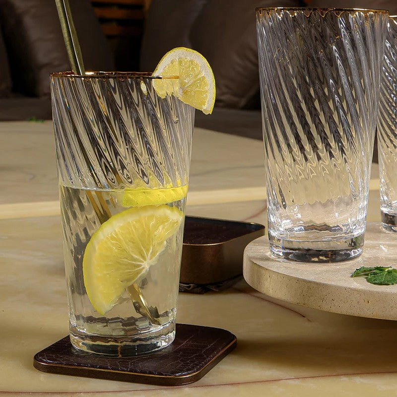 Clear Glow  Drinking Glasses (300 mL Each) - Set of Four media 3