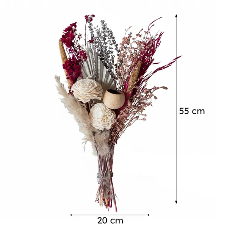 Pink Plushy Dried Flower Bunch media 7