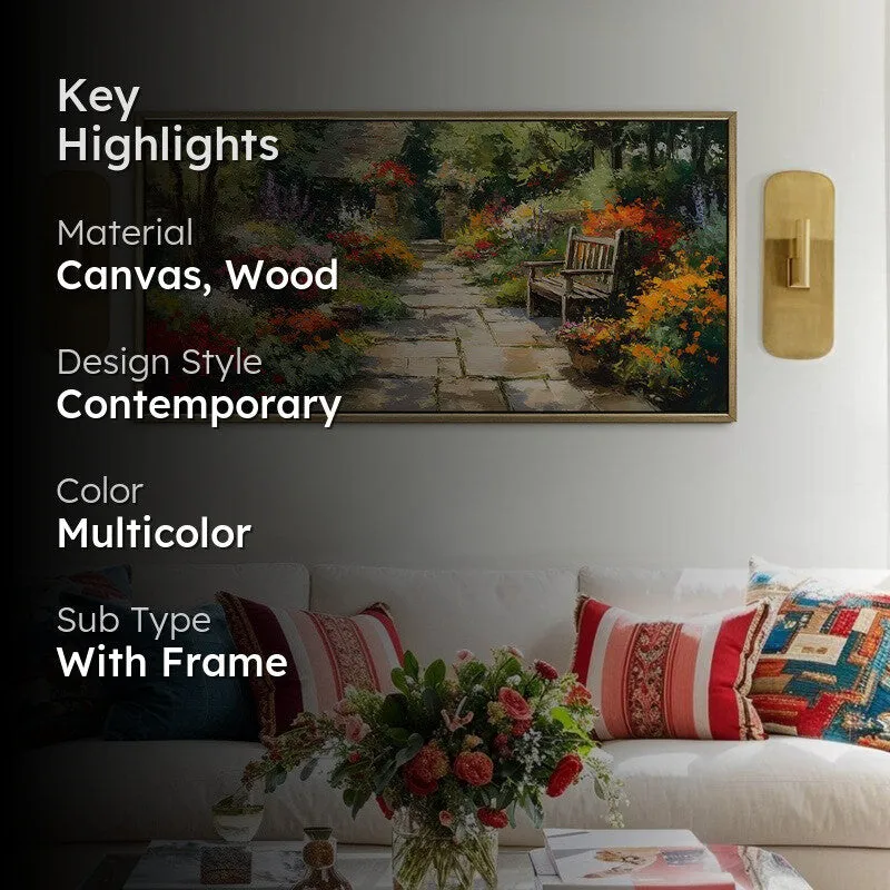 Calm Retreat Canvas Wall Painting With Frame media 2