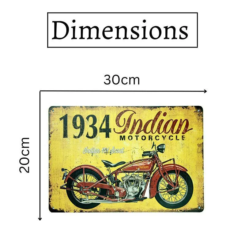 1943 Indian Motorcycle Retro Metal Wall Accent media 7