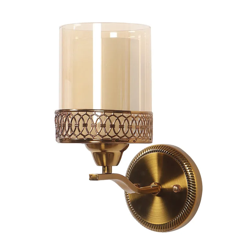 Auric Glass & Iron Wall Lamp media 5