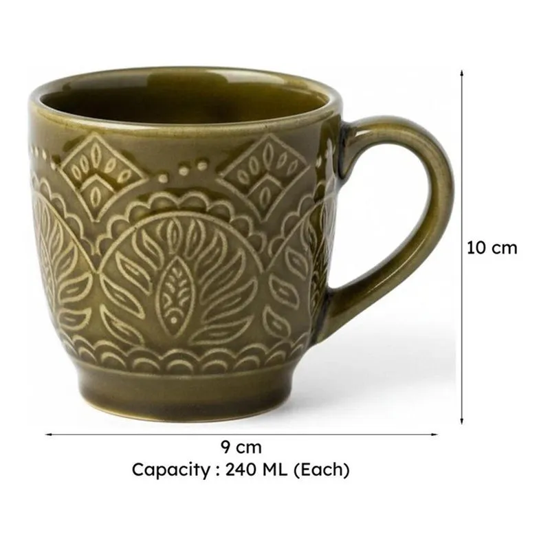 Aspensa Ceramic Tea Cup (240 mL Each) - Set of Two media 5