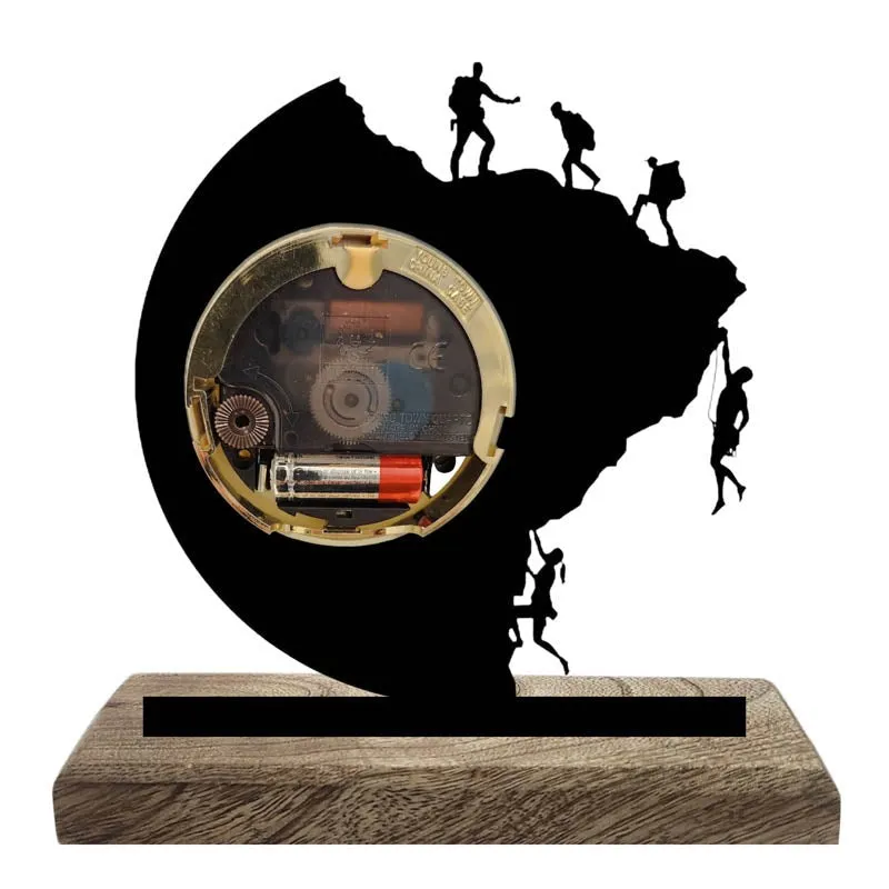 Hang On Iron & Mango Wood Table Clock media 4