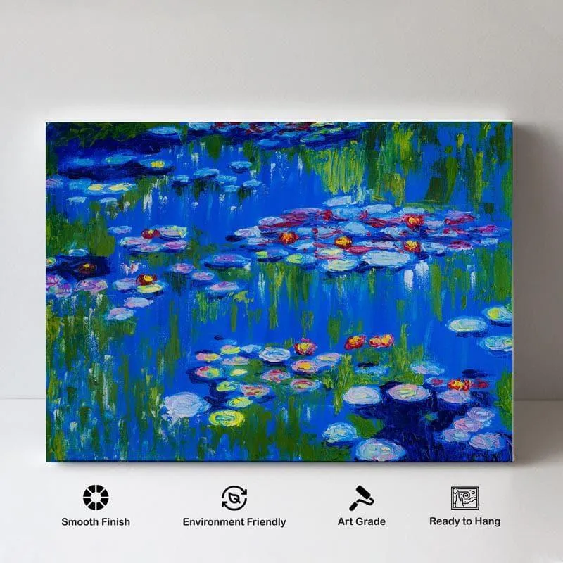 Waterlillies Canvas Wall Painting - Gallery Wrap media 4