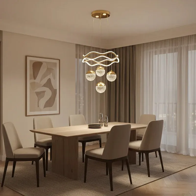 Golden Orbit Acrylic Ceiling Lamp media 6