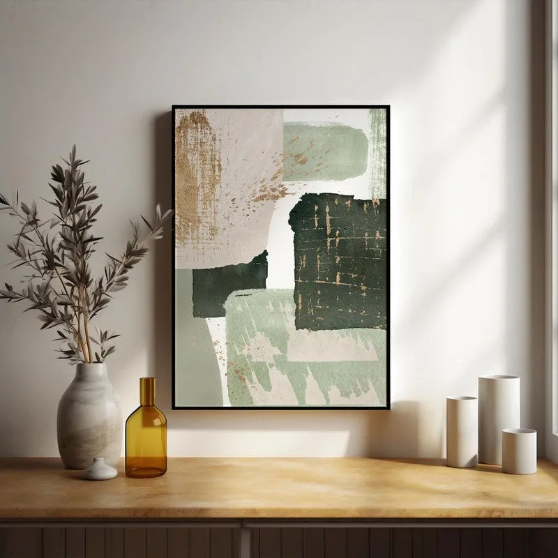 Stone & Sage Framed Canvas Wall Painting media 5