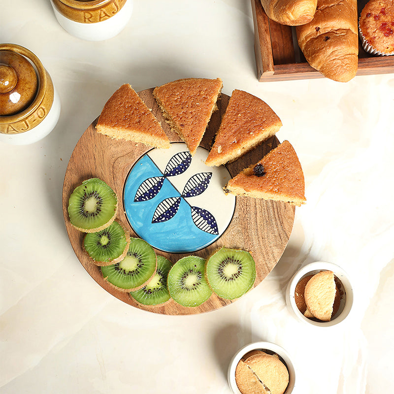 Anusha (Wood,Ceramic) Platter