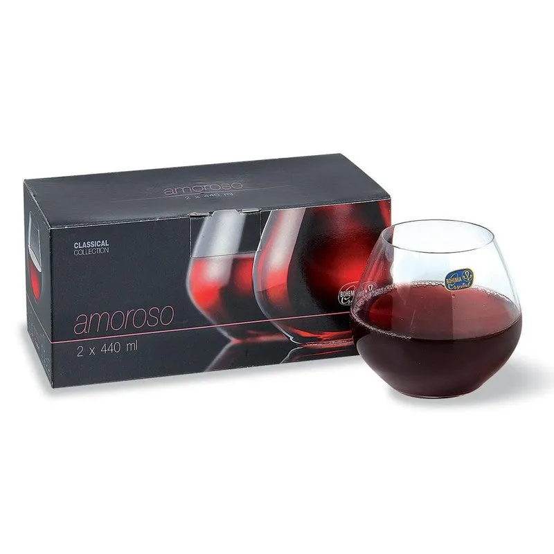 Cooper Bohemia Crystal Red  Whiskey Glasses (580 mL) - Set Of Two media 3