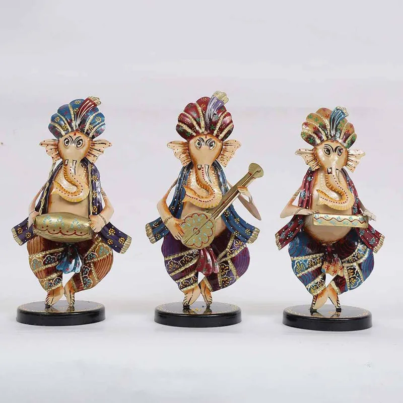 Gana Troupe Showpiece - Set Of Three media 3