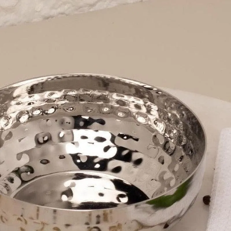 Vintage Charm Hammered Serving Bowl (400 mL) - Set Of Two media 4