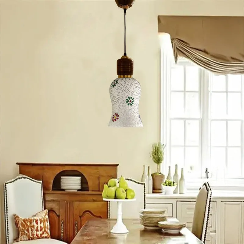 Mosaic Arch Pendant Wooden Ceiling Lamp media 3