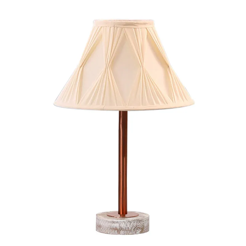 Pleatra Pinch Rodin Wooden Table Lamp - Ivory,Copper,White media 4