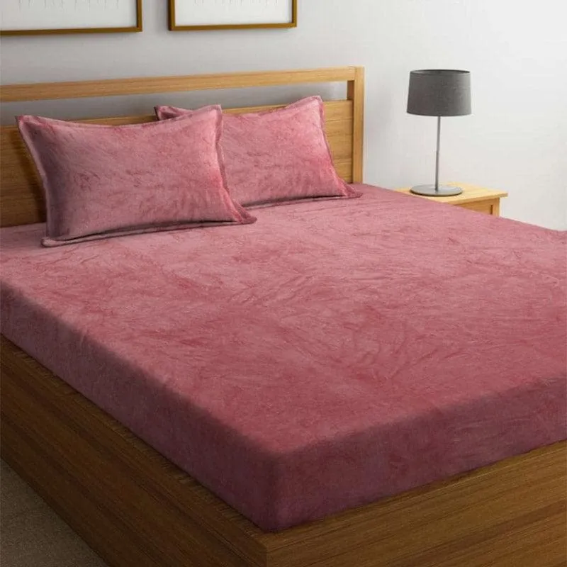 Pristine Charm Warm Wool Bedsheet (Rust) - 150 GSM media 3