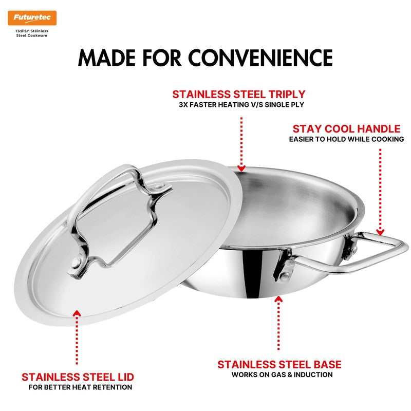Kraft Cook Craze Kadhai With Lid - 2400 mL media 6