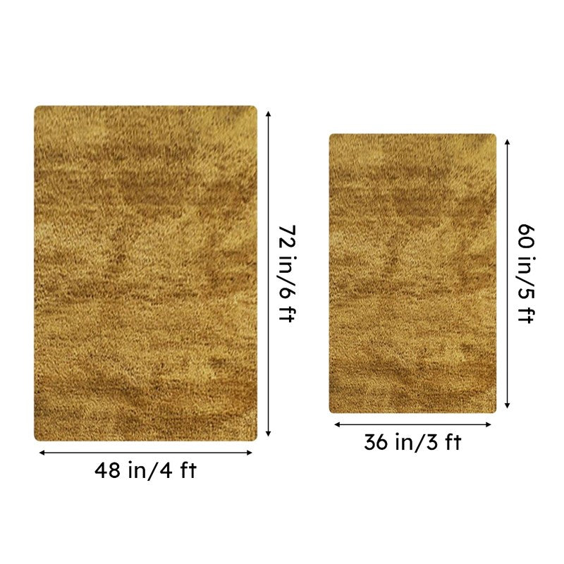 Nuo Luxe Micro Fiber Area Rug - Gold media 8