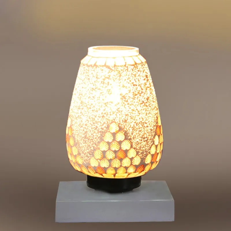 Glowflame Glass Table Lamp With Wooden Base - Multicolor media 7